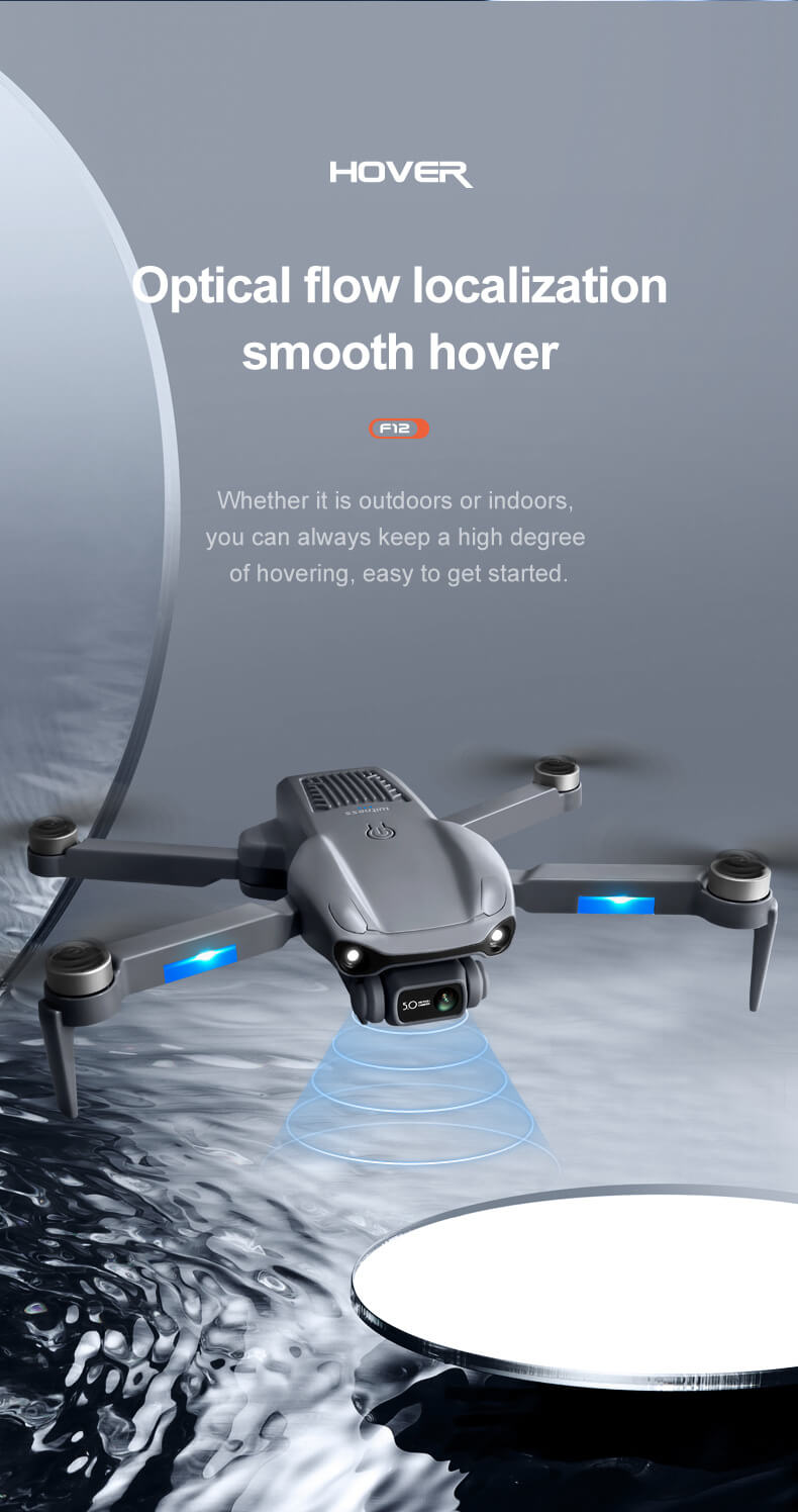 4DRC official 2022 new product F12 GPS professional drone, 4K HD electrically adjustable dual camera, brushless motor, foldable quadcopter, 5G wifi transmission, rechargeable battery 30 minutes long life, remote control aerial drone