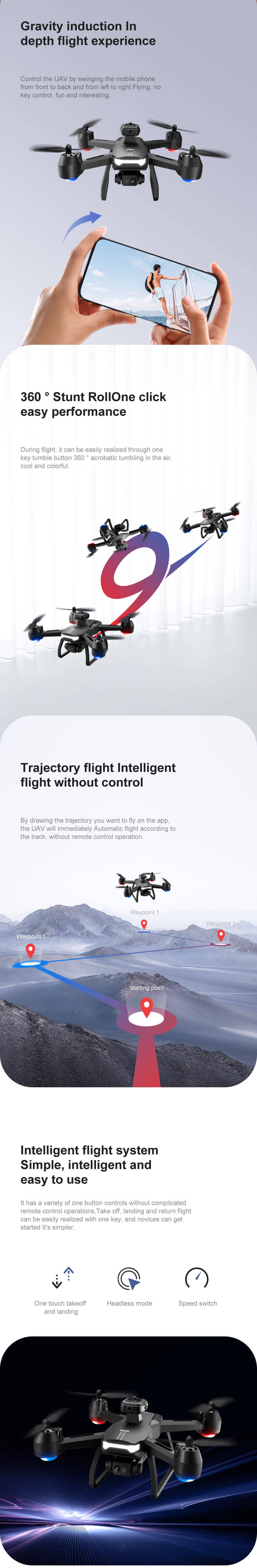 4DRC V29 obstacle avoidance UAV with HD dual cameras, support wifi image transmission, remote control can adjust camera Angle, optical flow positioning hover, easy flight operation, equipped with 2 batteries, suitable for adult UAV toy gift.