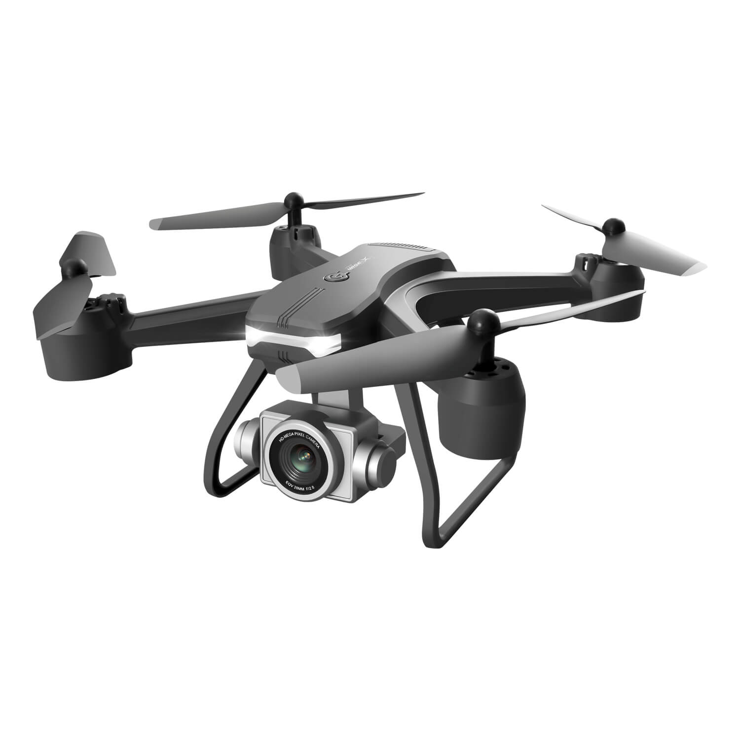 4DRC V14 Drone with 1080P HD Camera Live Video 120°Wide-Angle Wifi Altitude  Hold, 3D Flip 2 Batteries Black