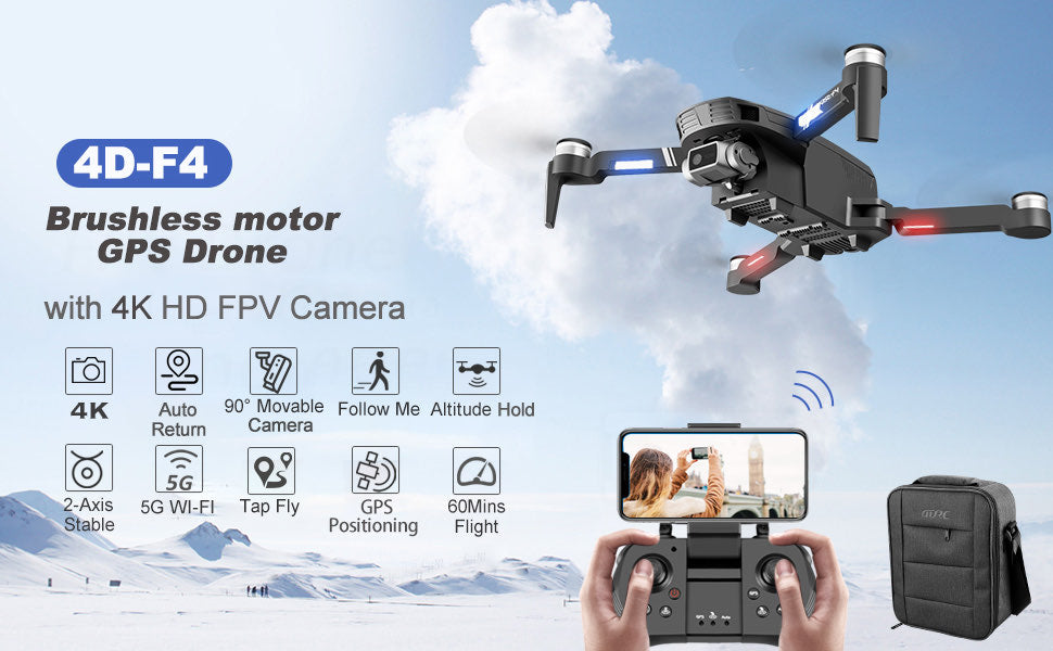 4DRC F4 4K Brusless GPS Drone with FPV Camera