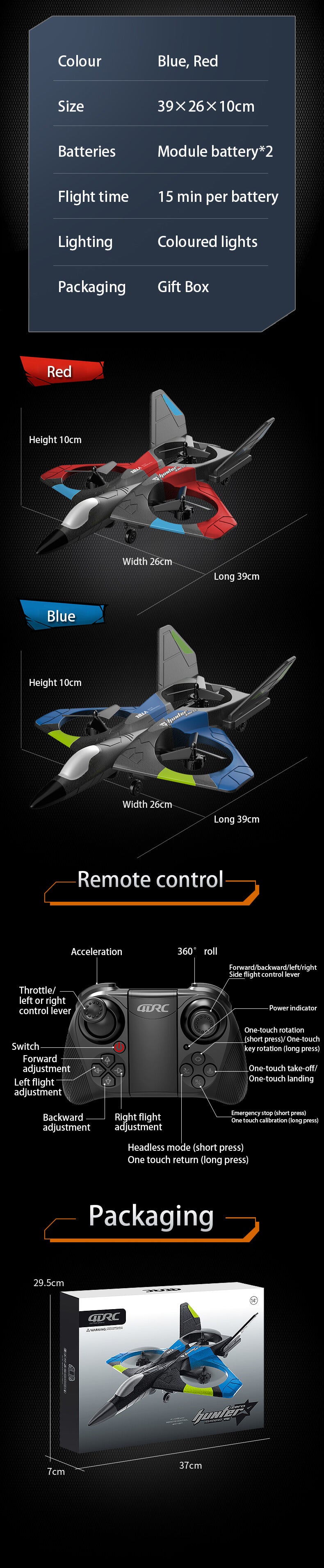 4DRC V27 remote control aircraft 2.4G wireless remote control model aircraft toy children's gift