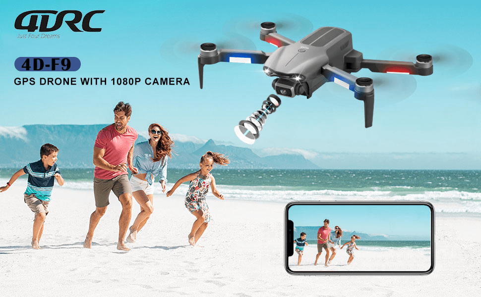 4DRC WISE F9 GPS Brushless Quadcopter Dual HD Camera Drone