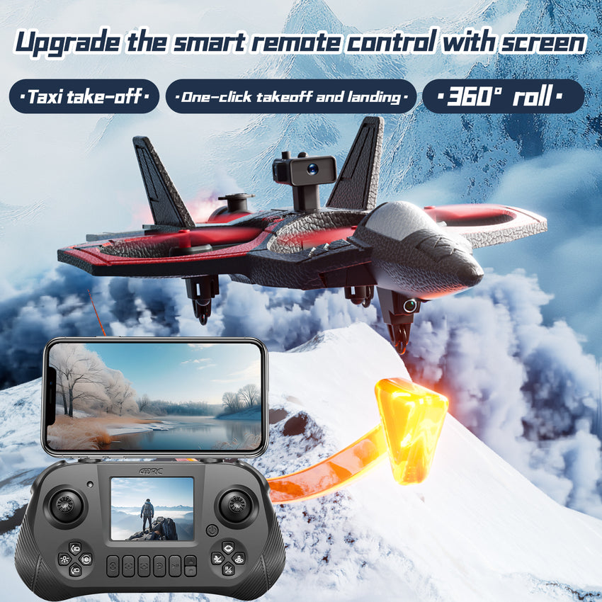 4D-V46 4-Axis Spray Combat Drone | 8K Dual Camera & Obstacle Avoidance Fighter Jet（LCD Screen Remote）