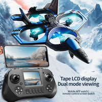 4D-V46 4-Axis Spray Combat Drone | 8K Dual Camera & Obstacle Avoidance Fighter Jet（LCD Screen Remote）