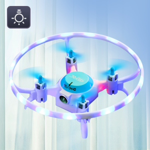 4D-V5 Mini Drone with LED Lights for Kids Blue