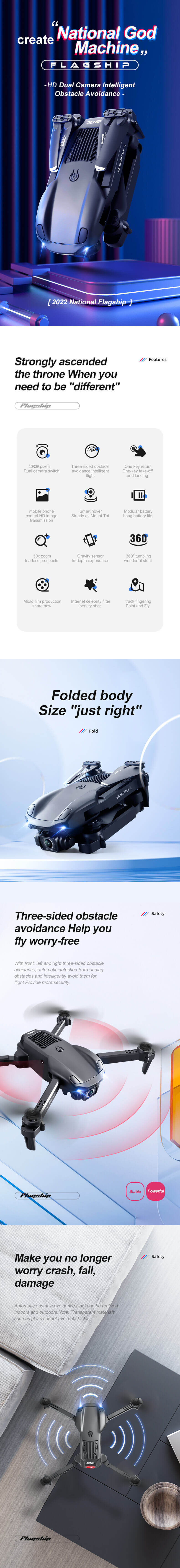 V22 Mini Drone with HD Dual Camera