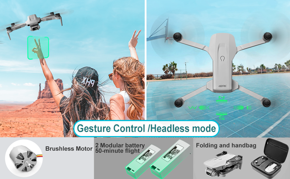 4DRC 4D-F8 GPS Brushless Motor Drone with FPV Camera Live Video for Adults
