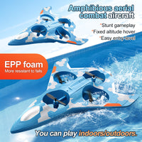 4D-V54 EPP Foam Amphibious Fighter Jet | Sea, Land & Air Stunt Drone for Beginners & Kids