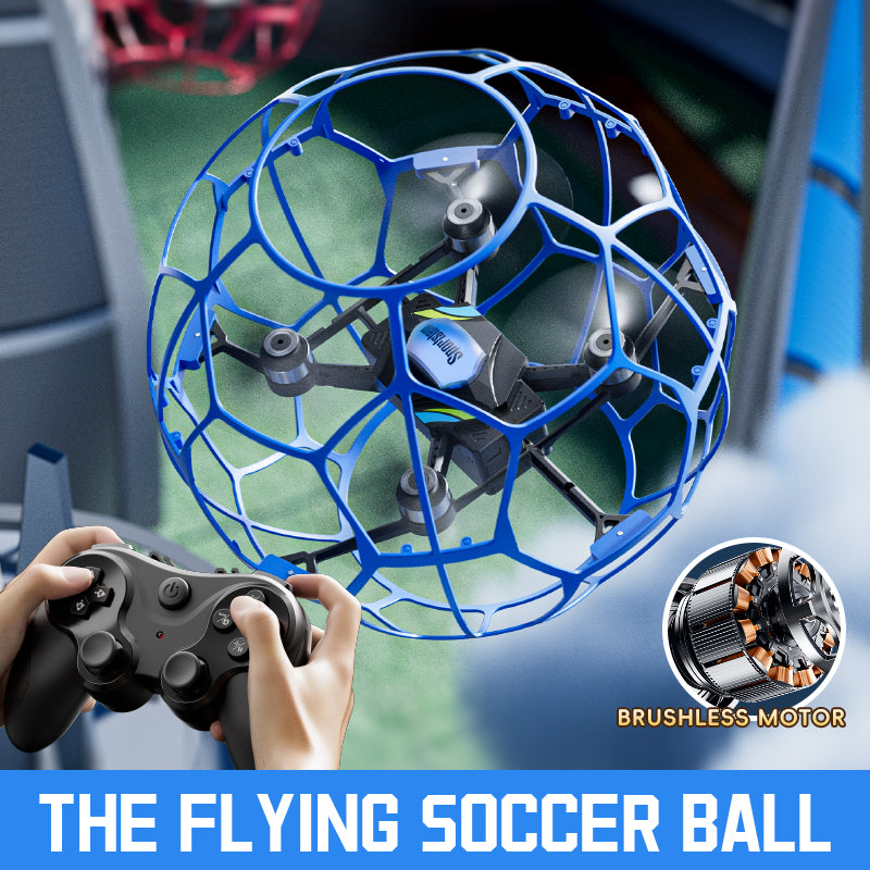4D-V51 Brushless Flying Soccer Ball Drone | Interactive Aerial Toy with Protective Cage & Auto-Recovery Mode