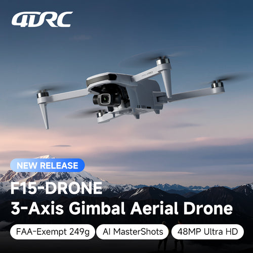 4D-F15 3-Axis Gimbal Aerial Drone – 5.5" Touch Screen Remote, Cinema-Grade Imaging