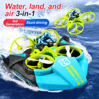 4D-V24 3-in-1 Water, Land & Air RC Quadcopter Stunt Car