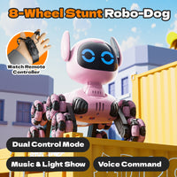 4D-Y9 8-Wheel Stunt Robo-Pet – Dual Control, Voice Command & Interactive Companion