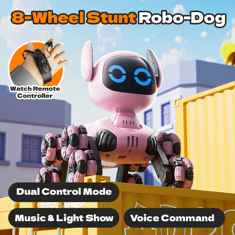 4D-Y9 8-Wheel Stunt Robo-Pet – Dual Control, Voice Command & Interactive Companion