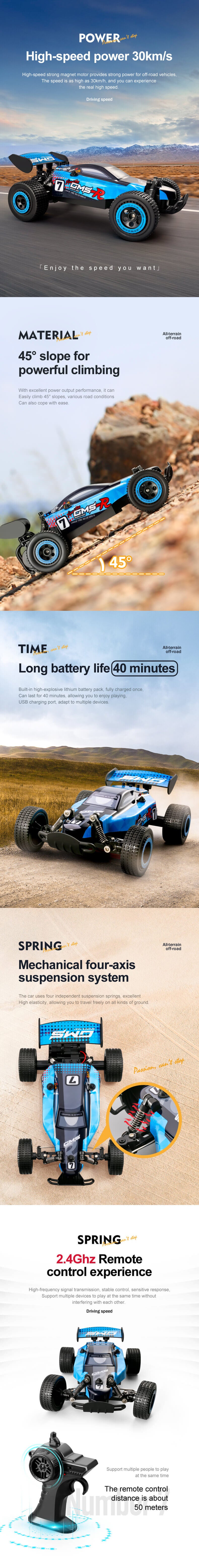 4D-C8 Remote Control Racing Car Toy for Kids