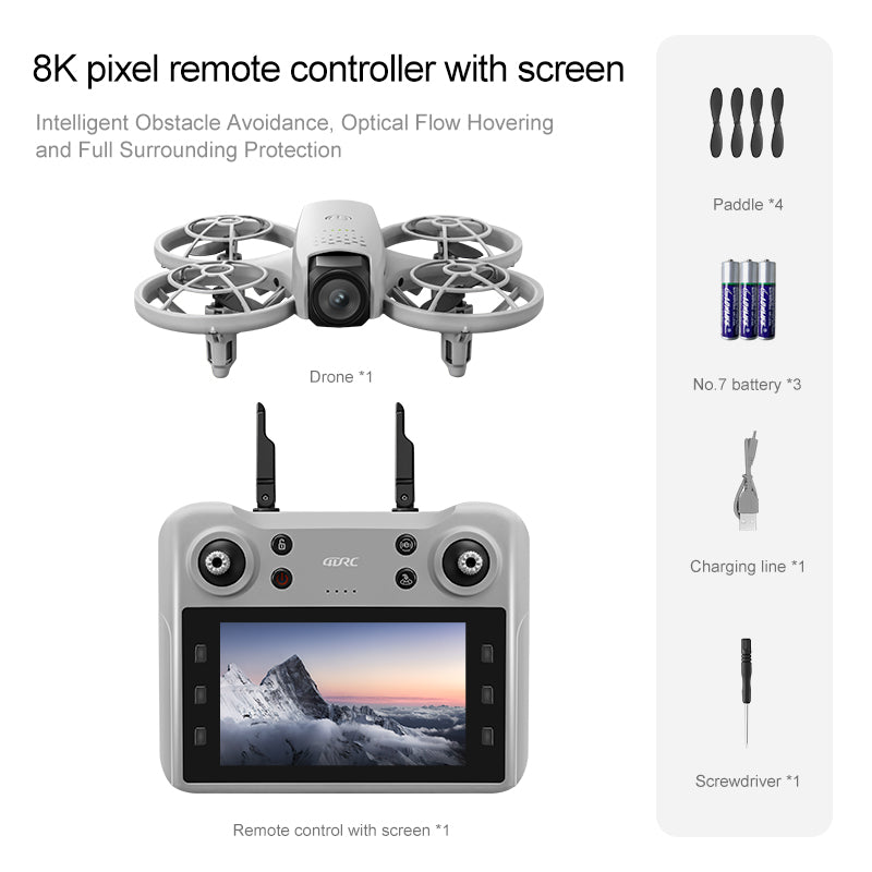 4D-V53 8K RC Drone with Screen Remote Controller – Beginner-Friendly Aerial Photography