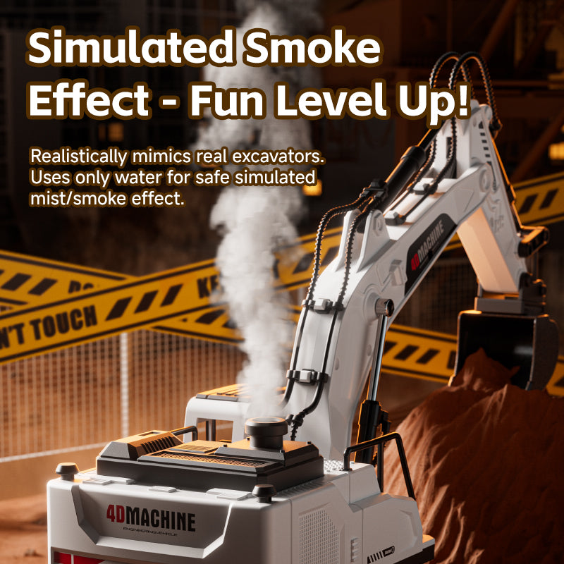 4D‑E1 Series 12‑Channel Alloy Spray Track RC Excavator (1:18 Scale)