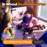 4D-Y9 8-Wheel Stunt Robo-Pet – Dual Control, Voice Command & Interactive Companion