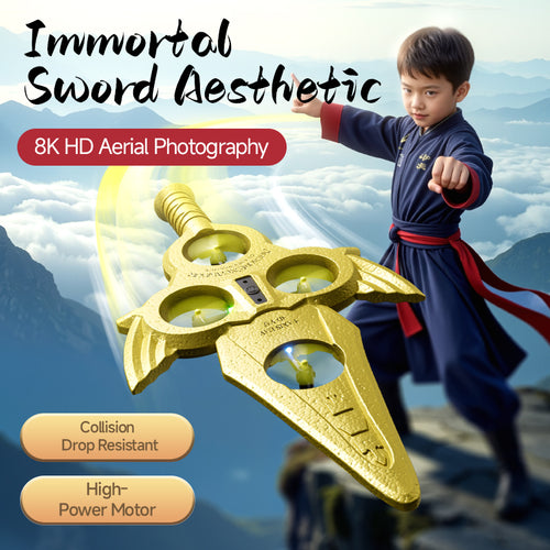 4D-V57 WiFi Flying Sword Drone – 8K HD Camera, Optical Flow Positioning, Immortal Sword Aesthetic