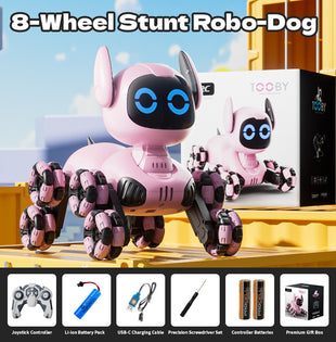 4D-Y9 8-Wheel Stunt Robo-Pet – Dual Control, Voice Command & Interactive Companion
