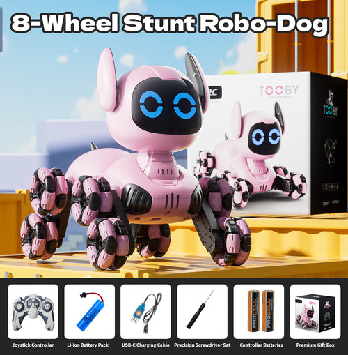 4D-Y9 8-Wheel Stunt Robo-Pet – Dual Control, Voice Command & Interactive Companion