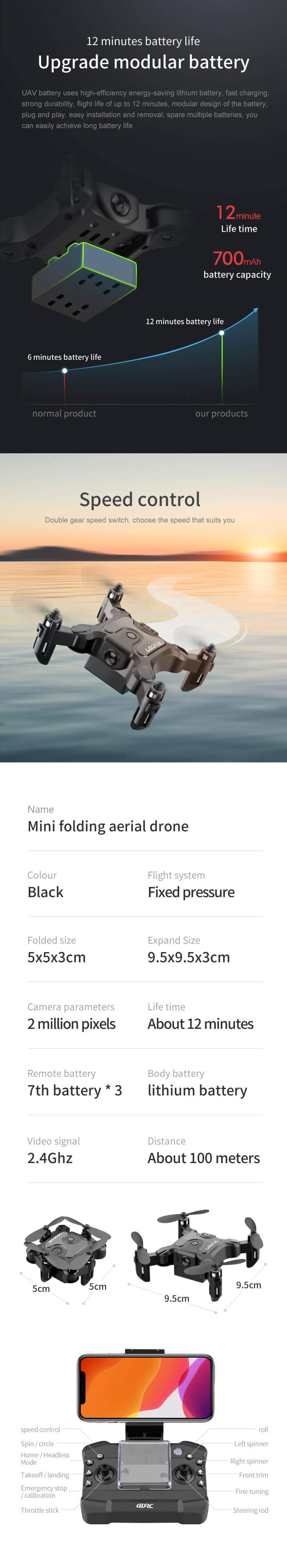 4D-V2 Mini Foldable Drone