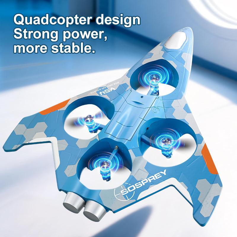 4D-V54 EPP Foam Amphibious Fighter Jet | Sea, Land & Air Stunt Drone for Beginners & Kids