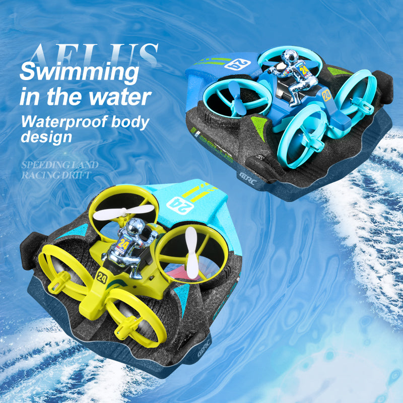 4D-V24 3-in-1 Water, Land & Air RC Quadcopter Stunt Car