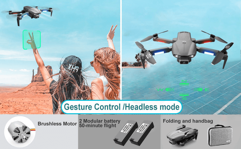 4DRC WISE F9 GPS Brushless Quadcopter Dual HD Camera Drone