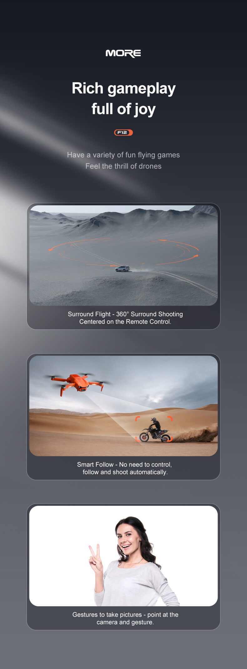 4DRC official 2022 new product F12 GPS professional drone, 4K HD electrically adjustable dual camera, brushless motor, foldable quadcopter, 5G wifi transmission, rechargeable battery 30 minutes long life, remote control aerial drone