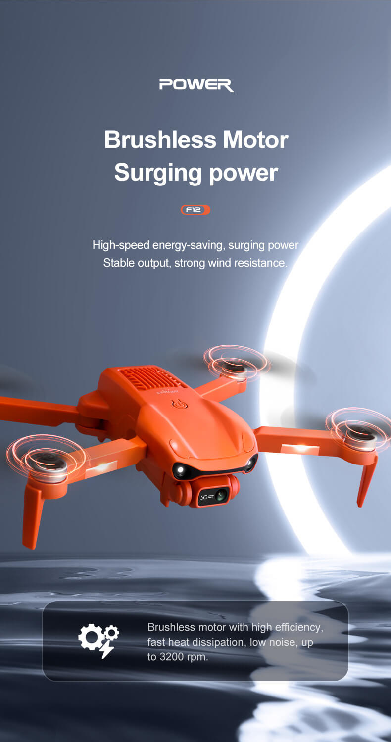 4DRC official 2022 new product F12 GPS professional drone, 4K HD electrically adjustable dual camera, brushless motor, foldable quadcopter, 5G wifi transmission, rechargeable battery 30 minutes long life, remote control aerial drone