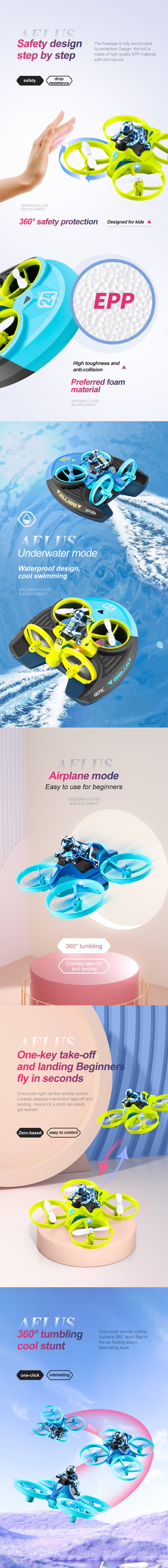 4D-V24 Water, land and air 3-in-1 Drone Toys