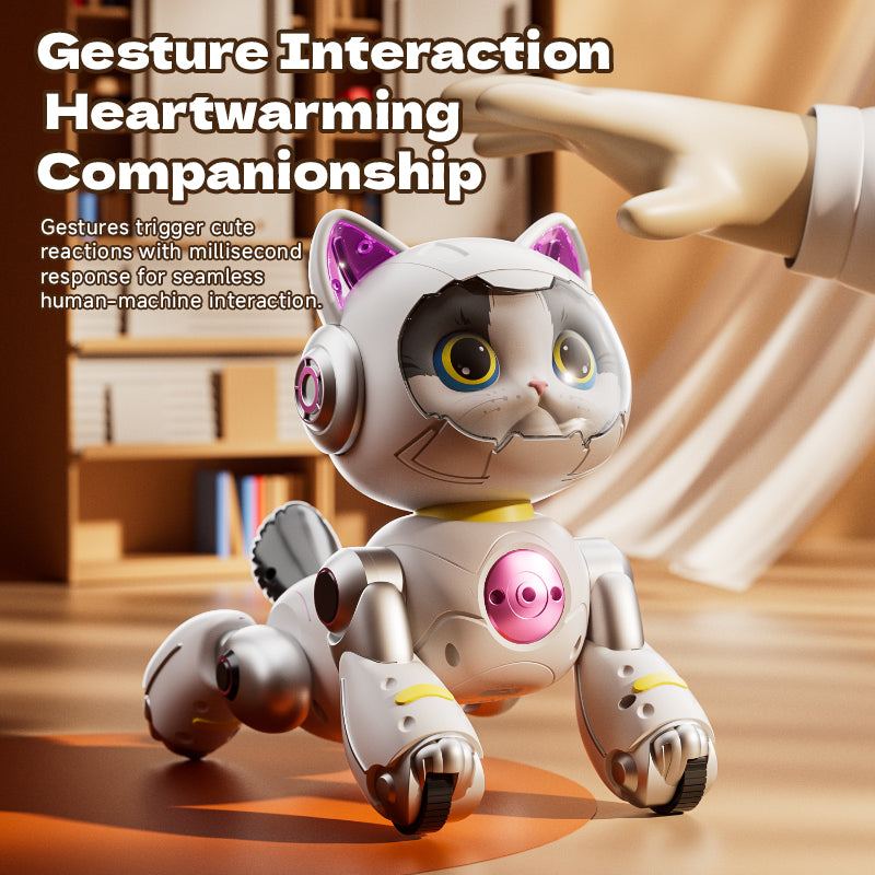 4D-Y14-2 Smart AI Robo-Cat – Interactive Gesture & Voice-Controlled Companion