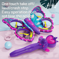 4D-V40 Glitter Butterfly Quadcopter Drone | Gravity Sensing, Obstacle Avoidance, LED Lights for Kids & Beginners