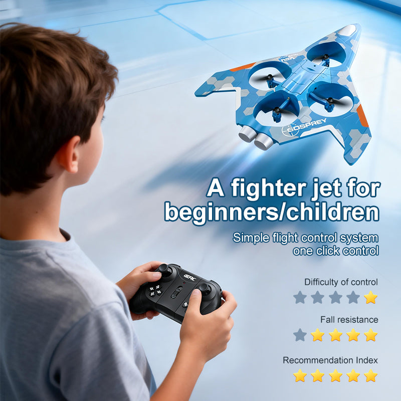 4D-V54 EPP Foam Amphibious Fighter Jet | Sea, Land & Air Stunt Drone for Beginners & Kids