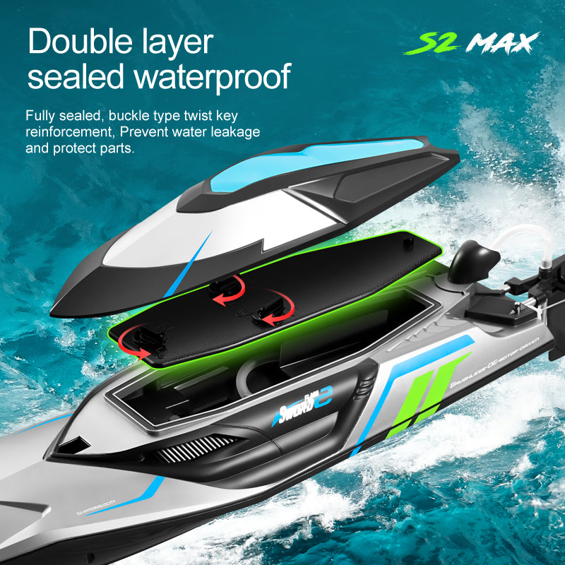 4D‑S2 MAX Series Single‑Propeller High‑Speed RC Boat (Large Size, Brushed Version)