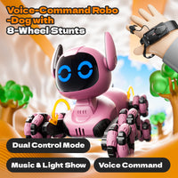 4D-Y9 8-Wheel Stunt Robo-Pet – Dual Control, Voice Command & Interactive Companion