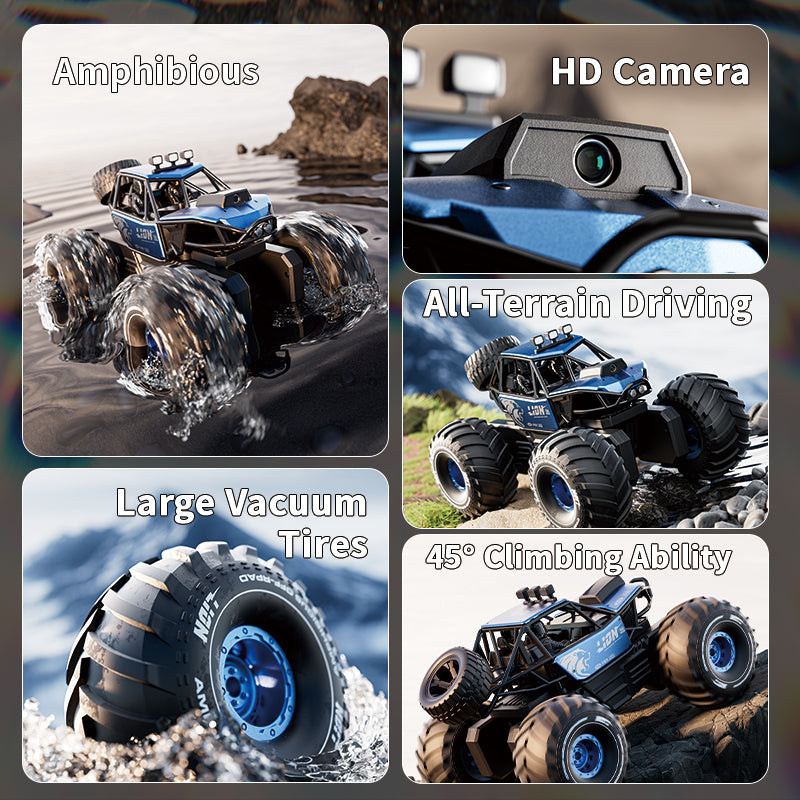 4D-Y10 Amphibious Off-Road RC Truck – 8K FPV, 4WD Climbing Monster