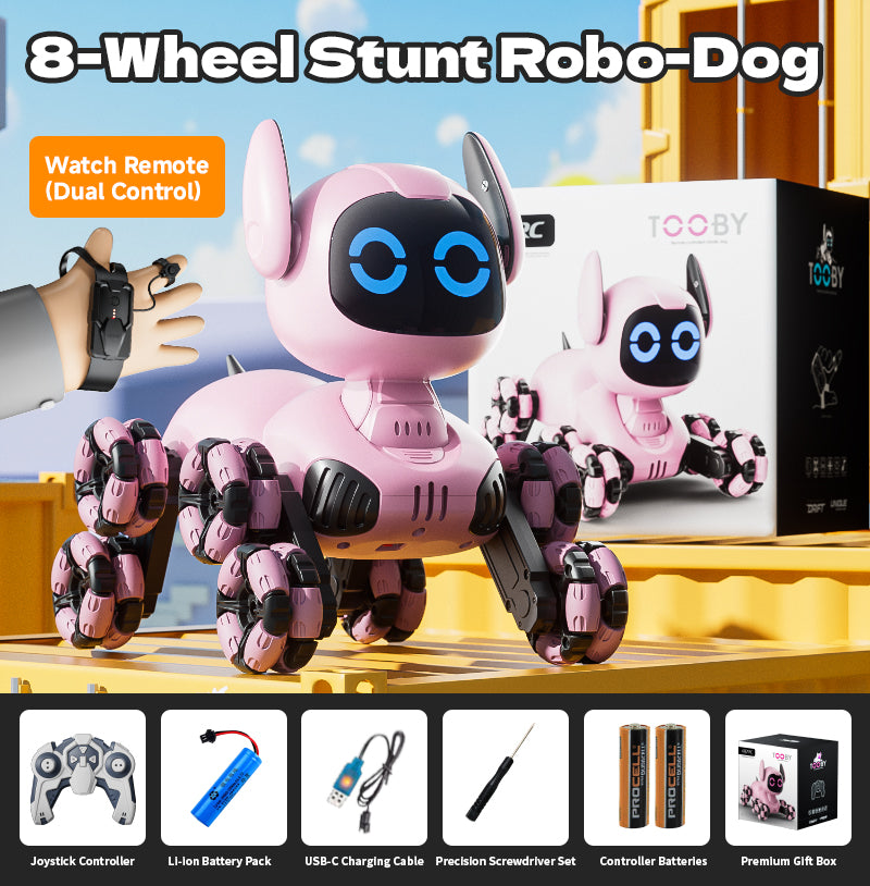 4D-Y9 8-Wheel Stunt Robo-Pet – Dual Control, Voice Command & Interactive Companion