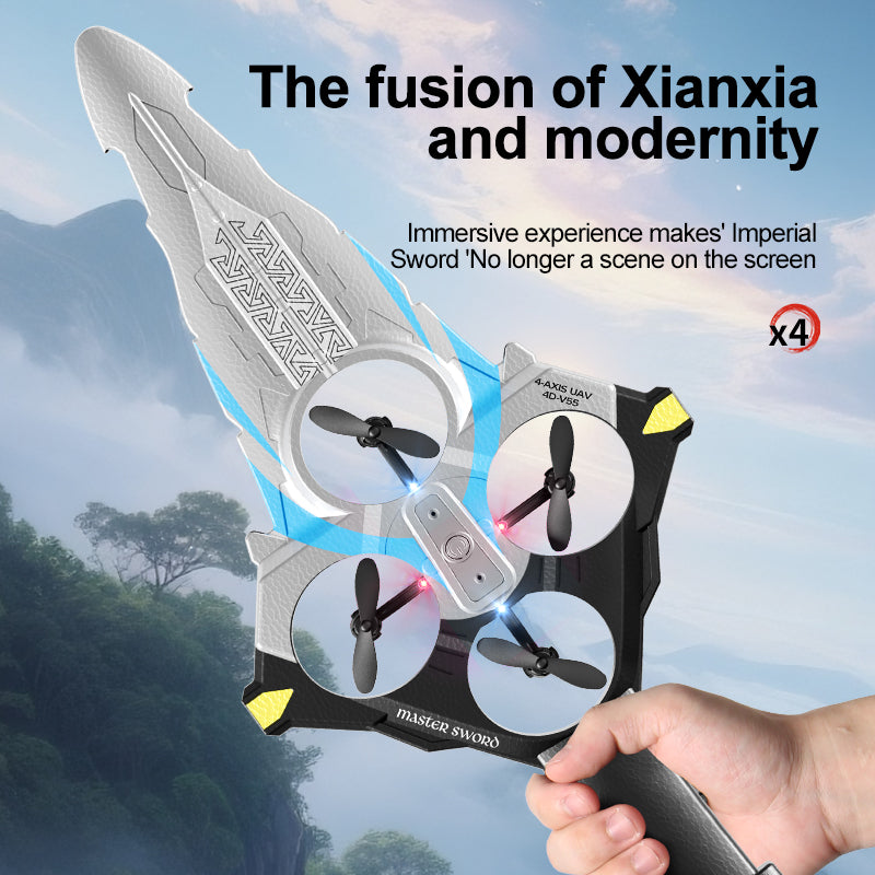 4D-V55 Flying Sword Drone | EPP Anti-Drop Stunt RC Aircraft for Beginners