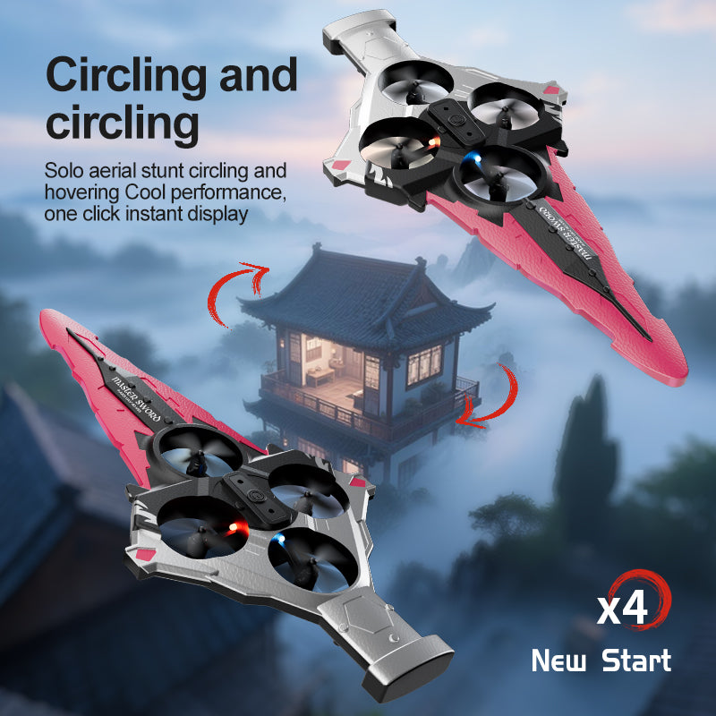 4D-V55 Flying Sword Drone | EPP Anti-Drop Stunt RC Aircraft for Beginners