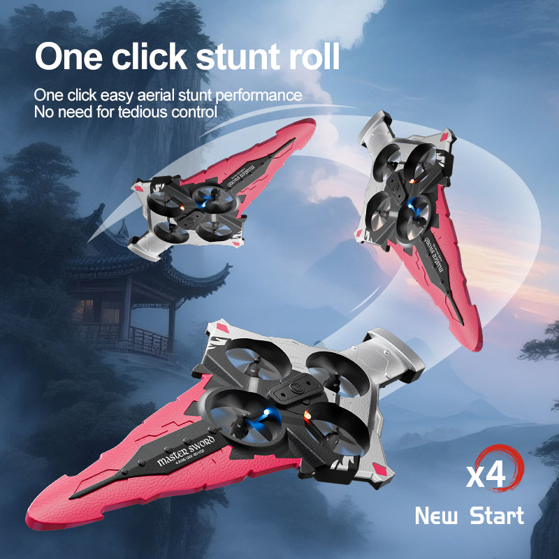 4D-V55 Flying Sword Drone | EPP Anti-Drop Stunt RC Aircraft for Beginners