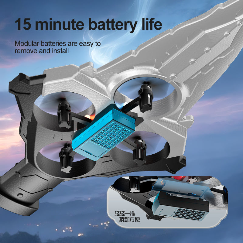 4D-V55 Flying Sword Drone | EPP Anti-Drop Stunt RC Aircraft for Beginners