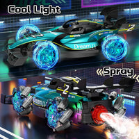 4DRC Y2 Gesture Hand Remote Control Car for Kids Age 6-12 Year Old 2.4GHz 4WD 360°Rotation Drift RC Stunt Car with Light & Music & Spray 1:12 Scale Toy Cars Gift for Boys Girls