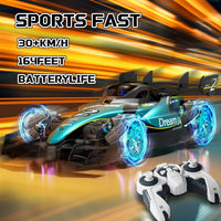 4DRC Y2 Gesture Hand Remote Control Car for Kids Age 6-12 Year Old 2.4GHz 4WD 360°Rotation Drift RC Stunt Car with Light & Music & Spray 1:12 Scale Toy Cars Gift for Boys Girls