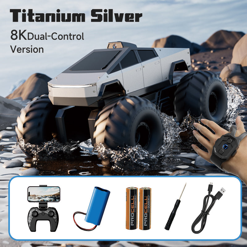 4D-Y10-2 Cyber Amphibious RC Truck – 8K FPV, 4WD Off-Road Monster