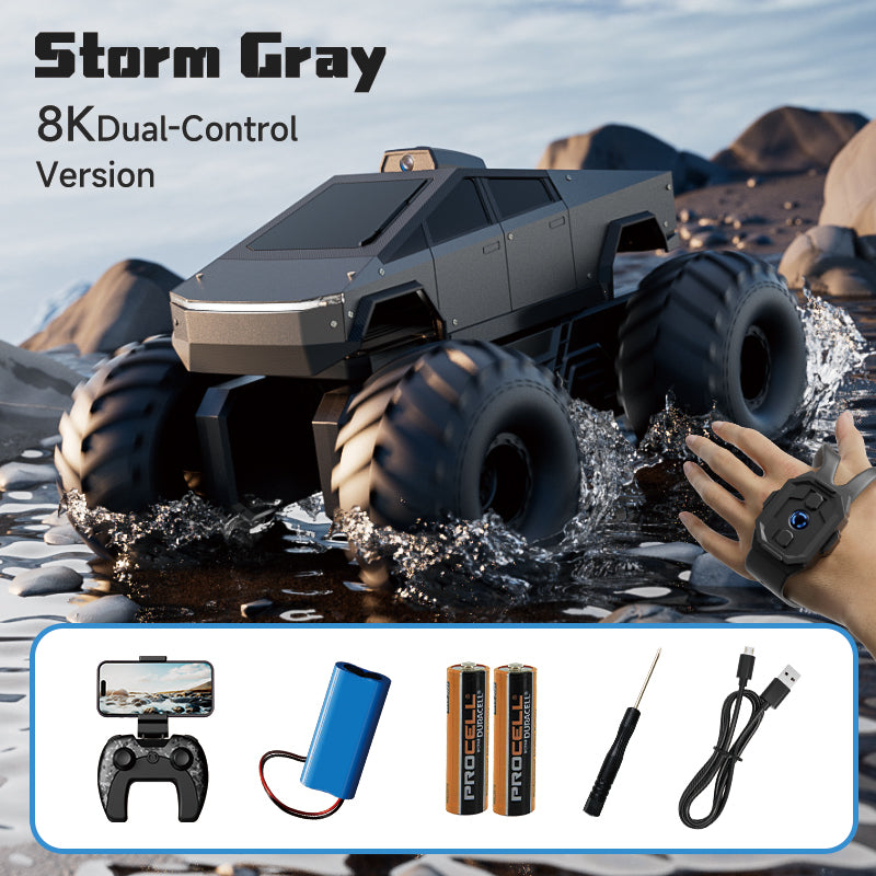 4D-Y10-2 Cyber Amphibious RC Truck – 8K FPV, 4WD Off-Road Monster
