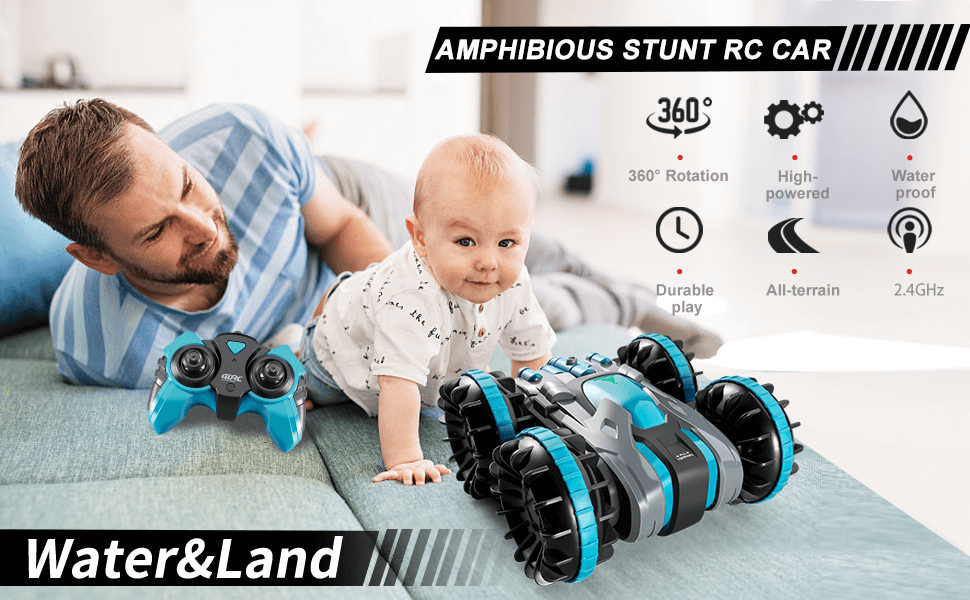 4DRC C9 RC Car Toys, 2 in 1 Amphibious RC Car and Boat