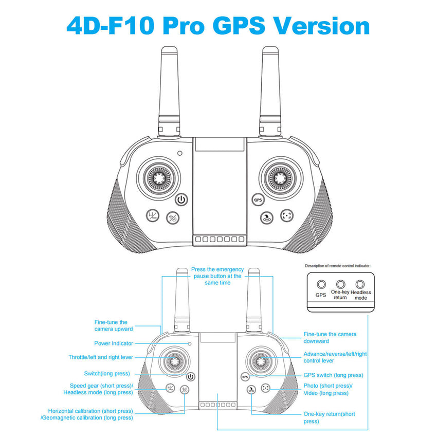 Scoot drone remote controller pairing button location