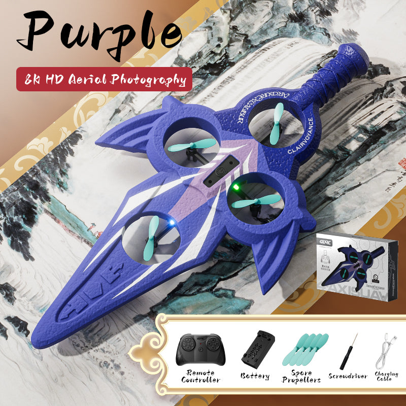 4D-V57 WiFi Flying Sword Drone – 8K HD Camera, Optical Flow Positioning, Immortal Sword Aesthetic