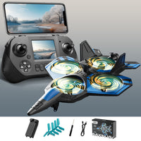 4D-V46 4-Axis Spray Combat Drone | 8K Dual Camera & Obstacle Avoidance Fighter Jet（LCD Screen Remote）